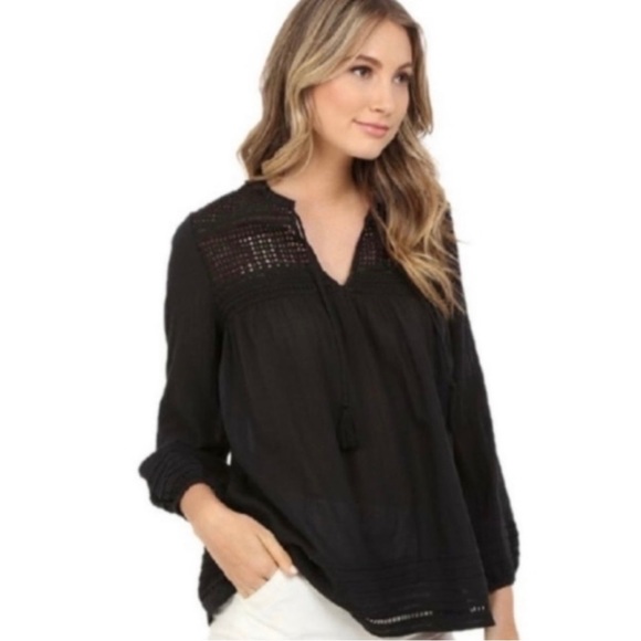 JOIE a Almanor Crochet Boho Tassel Top XS - Picture 3 of 10